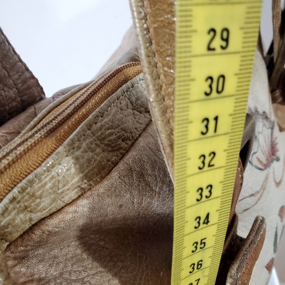 Vintage Floral Embroidered Tote Bag - Cream and Brown - Picture 8 of 13